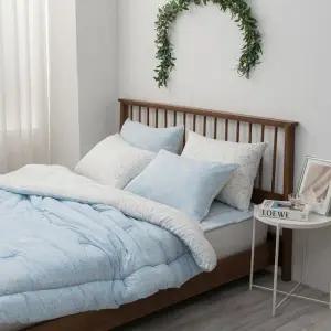 침구 빈티지플라워 차렵 잠트리 이불베개세트 블루