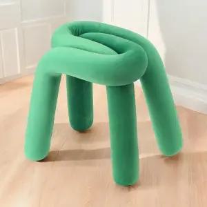 패브릭 의자 스툴(딥 화장대 그린) 볼드라인 인테리어