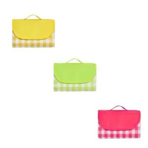 간편휴대 체크무늬 캠핑 방수 돗자리 매트 150x200cm 한강 공원 원단