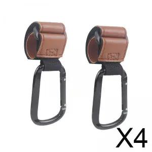 유모차 바퀴 힐 타이어 후크 오거나이저 클립 가벼운 PU 가죽 가방 홀더여행 및 쇼핑용