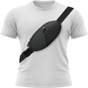 심플텍 크로스바디 백 패니 팩 슬링 가슴 가방 듀얼 포켓 방수 허리 여성용 러닝 벨트 휴대폰 홀더(블랙 L)