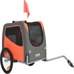 VEVOR 반려견 자전거 트레일러 최대 66lbs 지원 소형 및 중형견용 반려동물 카트 캐리어 빠른 분리 휠 쉬운