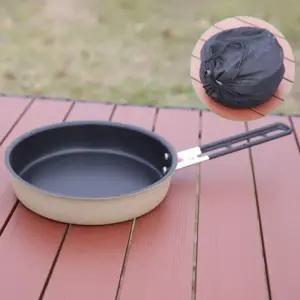 캠핑코펠 캠핑후라이팬 캠핑 핸들 탈부착 휴대용 코펠 1P 알루미늄 후라이팬