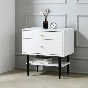 600 테이블 원목 수납 2단 레비 협탁