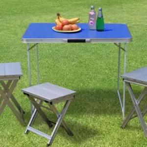 접이식 야외용테이블 테이블 자취 캠핑 앤탑 낚시테이블 접이식테이블 4 T 알루미늄