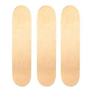 PCS 블랭크 메이플 스케이트보드 데크 3개, 31 x 8 인치 7 층 메이플 더블 테일 스케이트보드 데크 세트 3개