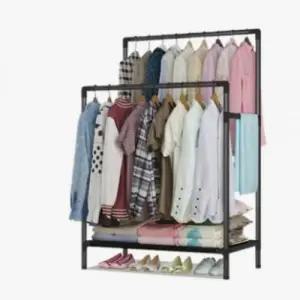 옷걸이 행거 철제 조립식 선반 스탠드 행거 2단