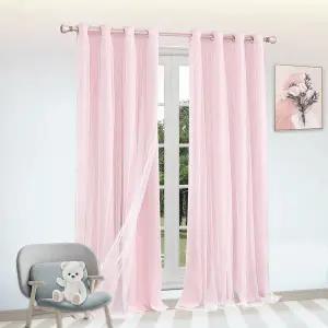 커튼 커튼방 1개 겨울 레이스 이중 레이어 트렌디 암막 침실 발코니 임대 방