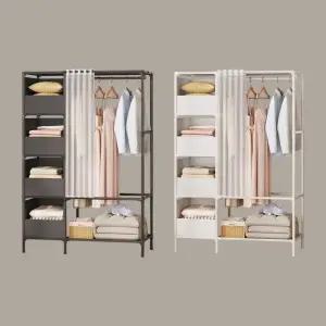 무타공 철체 스탠드 옷장 더블 수납 드레스룸 행거