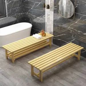 나무 편백나무 벤치 무페인트 침실 원목 헬스장 사우나 침대 통나무60x35x40