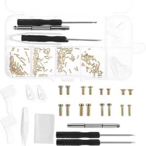안경 수리 도구 키트 골드 정밀 드라이버 세트 나사 코 패드 이어 그립 핀셋 선글라스 노안용 시계