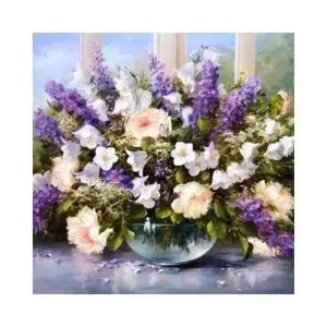 DIY 보석십자수 창가의 라벤더화병 30x30