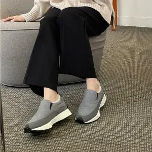 여자 클래식 퍼 운동화 FW 라이닝 부드러운 단화_3