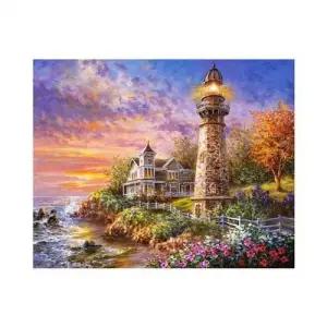 DIY 보석십자수 해질녁등대 40x50