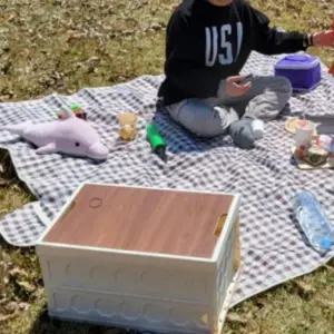 ( )피크닉 돗자리 매트 야외돗자리 대형 체크매트 Brown 초콜렛