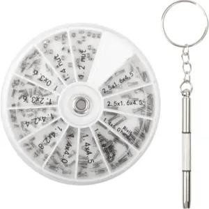 NUTJAM 120 PCS 안경 수리 키트 도구 작은 나사 너트 범용 드라이버 수리용 정밀 선글라스 보석 시계
