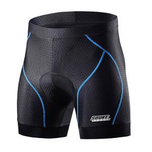 수케 스포츠 남성 사이클링 속옷 반바지 4D 패딩 자전거 MTB 라이너 반바지, 미끄럼 방지 다리 그립 포함