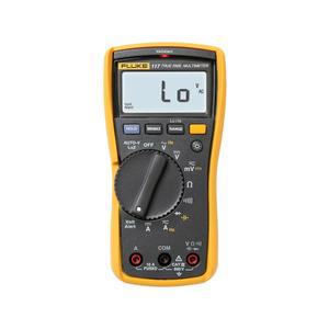 Fluke 117 디지털 멀티미터, 비접촉 AC 전압 감지, 저항/연속성/주파수/커패시턴스/최소 최대 평균, 자동 AC/DC 선택, 저임피던스 모드 측정