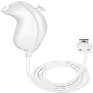 NC 넌척 컨트롤러 조이스틱 게임패드 교체용 Wii 닌텐도 및 U 비디오 게임패드(화이트 1PCS)와 호환 가능