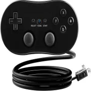 닌텐도 Wii 원격 콘솔용 OSTENT 유선 클래식 컨트롤러 게임패드 조이스틱 비디오 게임 색상 블랙