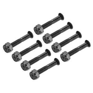 파티킬 스케이트보드 하드웨어 키트, 1.25인치 장착 나사 풀 스레드 볼트 너트 세트, 스케이트보드 크루저, 블랙