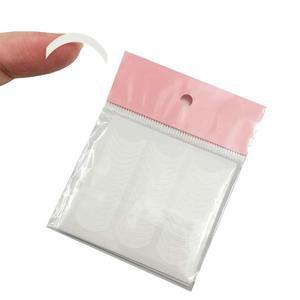 블링킹덤 576pcs 12매 프렌치 네일 셀프 접착 스티커 스텐실 매니큐어 팁 여성용 스마일 라인 가이드 - 달 모양 디자인