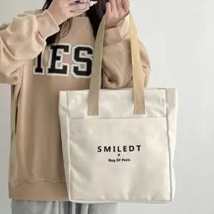 ( )무지 스마일 캔버스 에코백 가방 크로스백 쇼퍼백 면 학생 학원 캔버스가방