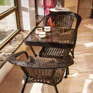 라탄 테이블 야외 등나무 원형 테라스 북유럽 가구