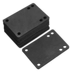 파티킬 3mm/1/8인치 스케이트보드 라이저 패드, 스케이트보드 트럭 크루저용 고무 앵글 웨지 충격 패드 10팩, 블랙