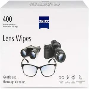 ZEISS 미리 적신 알코올 물티슈 안경 클리너 400 카운트