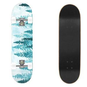 초보자, 성인, 청소년을 위한 31인치 x 7.88인치 메이플 우드 더블 로커 스케이트보드, 150kg 용량, PU 휠, ABEC-7 베어링, 미끄럼 방지 데크, 내구성 있는 알루미늄 합금 트럭