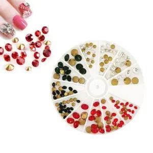 네일아트 V컷 글라스 스톤 3컬러 세트 + 네일글루