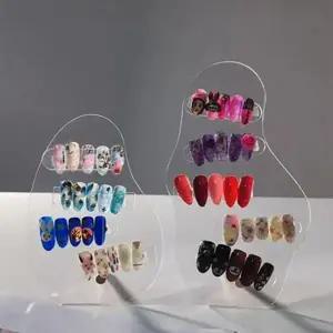 네일아트 팁전시 진열판 투명 아크릴 아트판 2종