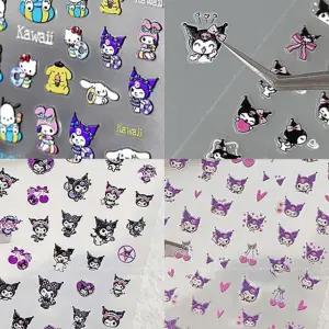 네일아트 귀여운 카툰 케릭터 5D 엠보스티커 4종