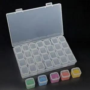 네일아트 파츠 스톤등 개별보관형 28p 투명 케이스