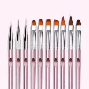 네일아트 네일브러쉬 핑크 브러쉬 10종 세트