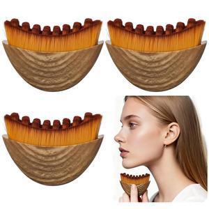 3 팩 림프 컨투어 페이스 브러시, 보호 케이스가 있는 배액 브러시 마사지기, 피부에 정확하게 맞으세요