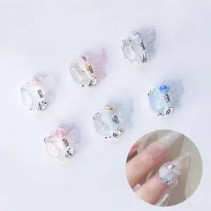 네일아트 나비날개달린 레이스 나비네일파츠 6종 세트