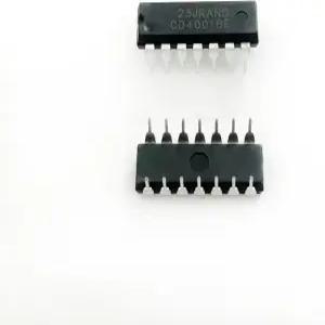 TQDLYKHS 4001 CD4001 DIP-14 CMOS 쿼드 2입력 NOR 게이트 IC 칩 CD4001BE용 새로운 15Pcs