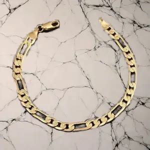 모던 골드 링크팔찌 8mm 볼드 포인트 데일리