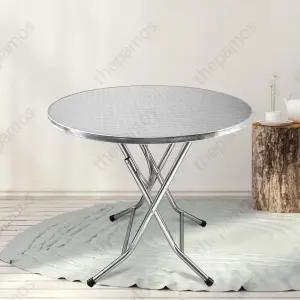 업소용 레트로 식당 인테리어 바 원형 철제 스텐 테이블 접이식 주점 감성