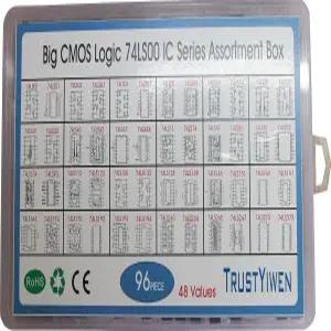 Gernal 48 타입 96PCS 74LSxx 시리즈 로직 IC 구색 키트 74LS01 74LS90 74LS373 74LS374 TTL 저전력 쇼트키