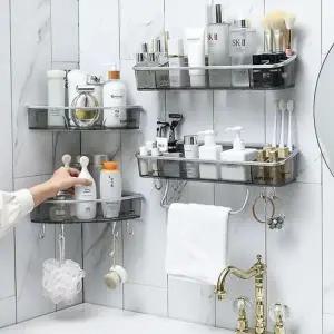 욕실 코너선반 정리대 다용도 무타공 일자