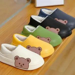 슬리퍼 실내화 사무실 실내화 보온 방한 사무실 여성털 거실화 털실내화 털슬리퍼 겨