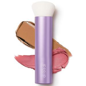 액체 메이크업을 위한 제섭 파운데이션 브러시, 컨투어 파우더 블러셔와 브론저를 페이스 가부키 메이크업 AS003 블렌딩에 완벽한 초연질 섬유