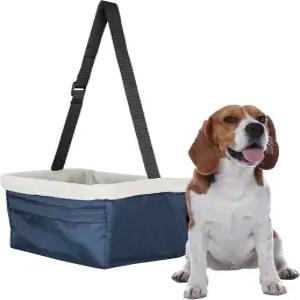 반려견용 펫세이프 해피 라이드 부스터 시트 - 오픈 로드 컴포트 세이프 테더 시스템 지퍼 파우치 도그