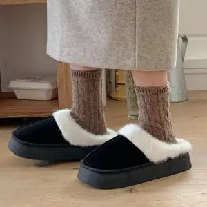 슬리퍼 동계 실내화 통굽 보온 레인메이트 웜 털