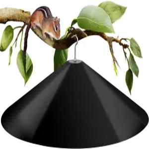 야외용 24인치 대형 다람쥐 방지 새 모이통 폴용 야외 배플 양치기 갈고리용 새집 가드 블랙 색상