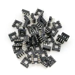 타오단 IC 소켓 20PCS 2.54mm 피치 7.6열 2열 8라운드 핀 납땜 DIP 칩 어댑터