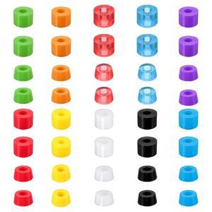 파티킬 스케이트보드 부싱, 스케이트보드 부품용 10세트 90A PU 롱보드 트럭 부싱 리빌드 키트, 블루 / 레드 / 블랙 / 화이트 / 퍼플 / 그린 / 오렌지 / 투명 레드 / 투명 블루